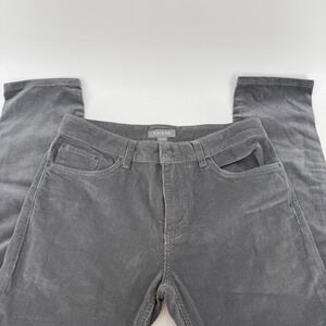 Ash & Erie Mens Grey Corduroy Slim Fit Pants 30x29 Cotton Blend Stretch Grey